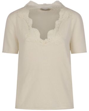 Alberta Ferretti Short-Sleeved T-Shirt - Natural