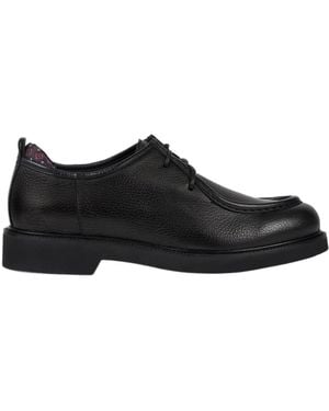 Etro Leather Lace-Up Shoes - Black