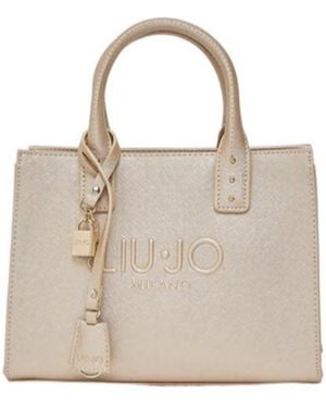 Liu Jo Small Charm Tote Bag - Natural