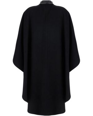 ポンチョ・ケープ Chloe Wool Asymmetric Cape CHLOE Patchwork wool-blend poncho | Harvey Nichols