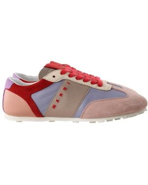 Marni Color-Blocked Lace-Up Sneakers - Pink