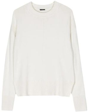 JOSEPH Crew-Neck Long Sleeved Sweater - White