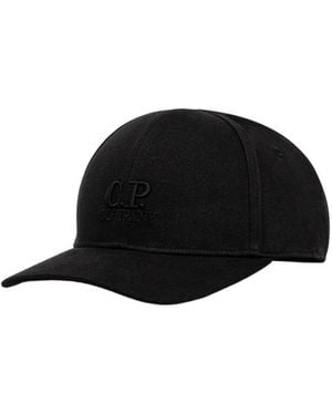 C.P. Company Logo Embroidered Baseball Cap - Black