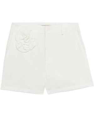 Blumarine Floral-Appliqué Shorts - White