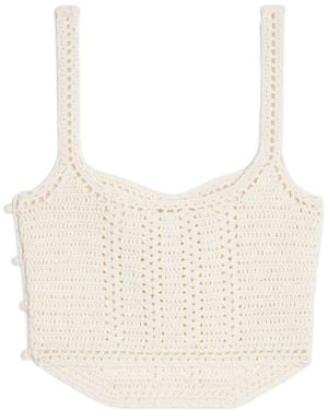 Celine Bustier Tank Top - White