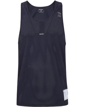 Satisfy Logo-Print Tank Top - Blue