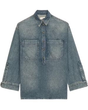 Zadig & Voltaire Long-Sleeved Denim Shirt - Blue