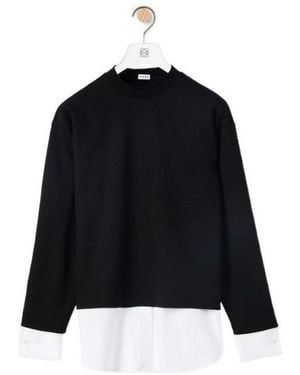 Loewe Shirt-Hem Sweatshirt - Black