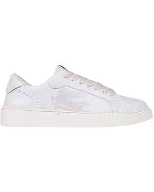 Etro Leather Low-Top Sneakers - White