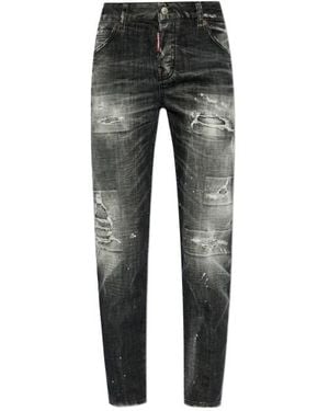 DSquared² Distressed Skinny Jeans - Grey