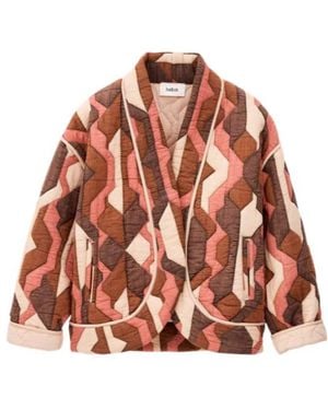 Ba&sh Quilted Printed Jacket - Brown