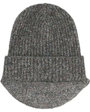 RANRA Mélange-Effect Knitted Beanie - Gray