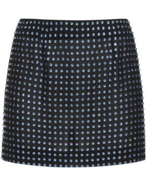 16Arlington Halie Crystal-Embellished Mini Skirt - Black