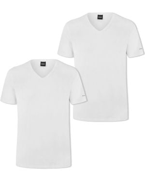BOSS Vneck Shortsleeve Tshirts - White
