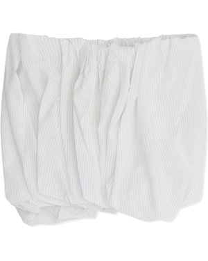 JW Anderson Pinstripe Balloon Mini Skirt - White