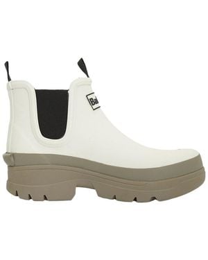 Barbour Round-Toe Rain Boots - White