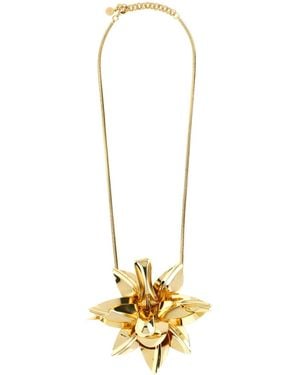 Rabanne Rabanne Sculpted Floral Pendant Necklace - Metallic