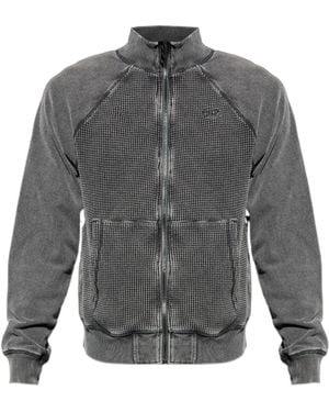DIESEL Wafy-Zip-Rag Sweatshirt - Grey