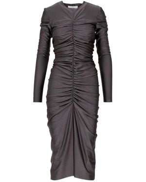 Philosophy Di Lorenzo Serafini Long-Sleeved Pleated Dress - Grey