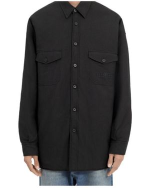 MM6 by Maison Margiela Long Sleeve Buttoned Shirt - Black