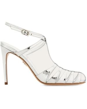 Ferragamo Cage Stiletto Sandal - White