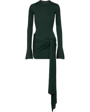 AYA MUSE Silk-Blend Minidress - Green