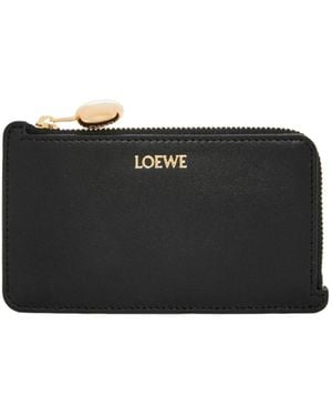 Loewe Pebble Zipped Coin Cardholder - Black