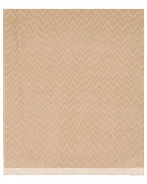 Emporio Armani Herringbone Jacquard Scarf - Natural