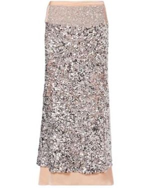 Rabanne Sequined Jersey Midi Skirt - Multicolor