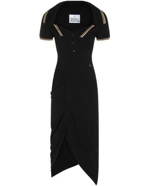 Vivienne Westwood Ruched Short-Sleeved Dress - Black
