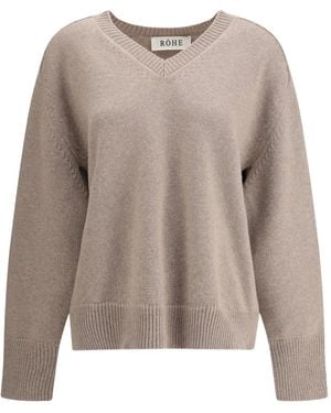 Rohe Rhe Sleeve Wrap Jumper - Brown