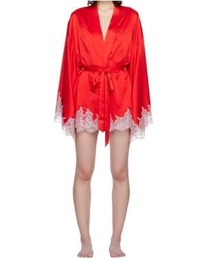 Skims Lace Pajamas - Red