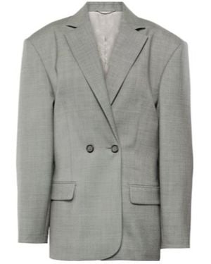 Magda Butrym Boxy Wool Blazer - Gray