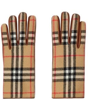 Burberry Check Wool Gloves - Multicolour