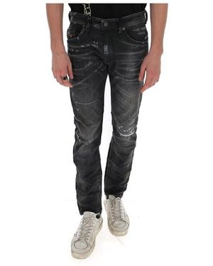 DIESEL Distressed Slim Jeans - Black