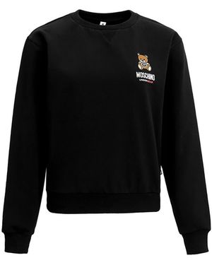 【送料&関税込】Moschino Sweatshirt With Logo Embroidery Moschino - Logo Print Sweatshirt - annameglio.com shop online