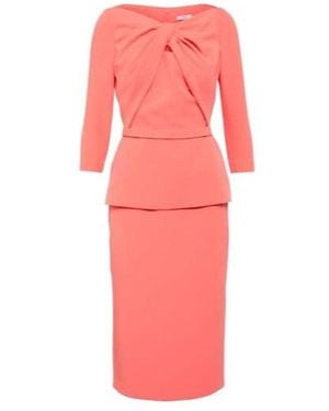 Safiyaa Rildanna Crepe Midi Dress - Pink