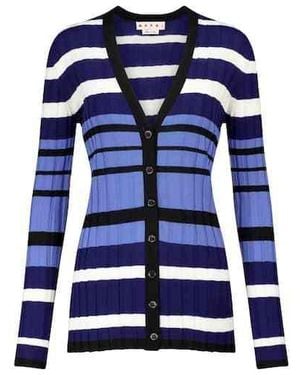Marni Striped Cardigan - Blue