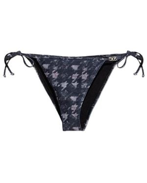 DIESEL Houndstooth Side-Tie Bikini Briefs - Black