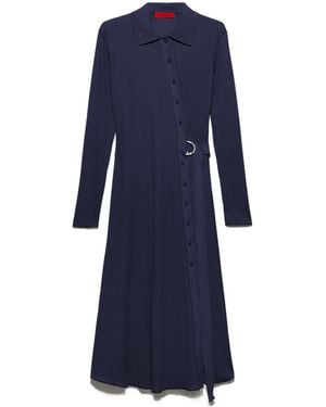 MAX&Co. Long Sleeve Shirt Dress - Blue