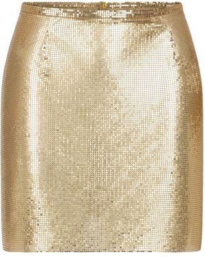 Rabanne Rabanne Sequined Mini Skirt - Natural