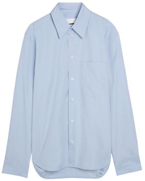 Jil Sander Cotton-Poplin Shirt - Blue