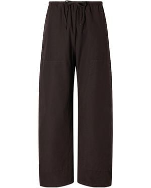 Leset Low-Rise Wide-Leg Pants - Black