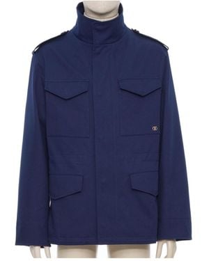Valentino Vlogo Signature Caban Jacket - Blue