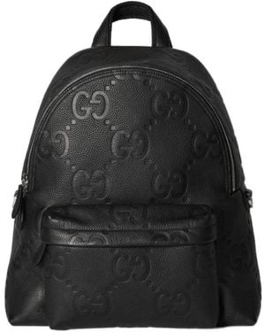 Gucci Medium Jumbo Gg Backpack - Black