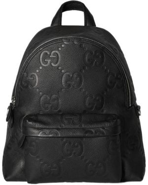 Gucci Medium Jumbo Gg Backpack - Black