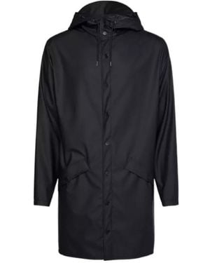 Rains Long-Sleeved Hooded Raincoat - Blue