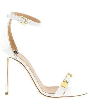 Elisabetta Franchi Ankle-Strap Stiletto Sandals - White