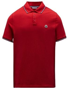 Moncler Logo Polo Shirt - Red