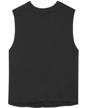 Saint Laurent Crewneck Sleeveless Tank Top - Black